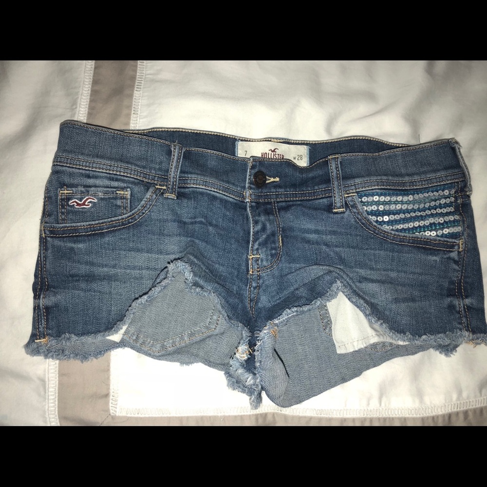 Hollister low rise jean shorts